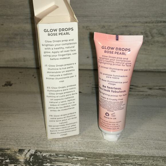 Jecca Blac Rose Pearl Glow Drops Highlighter Primer Brightener Full Size NEW - Picture 4 of 6